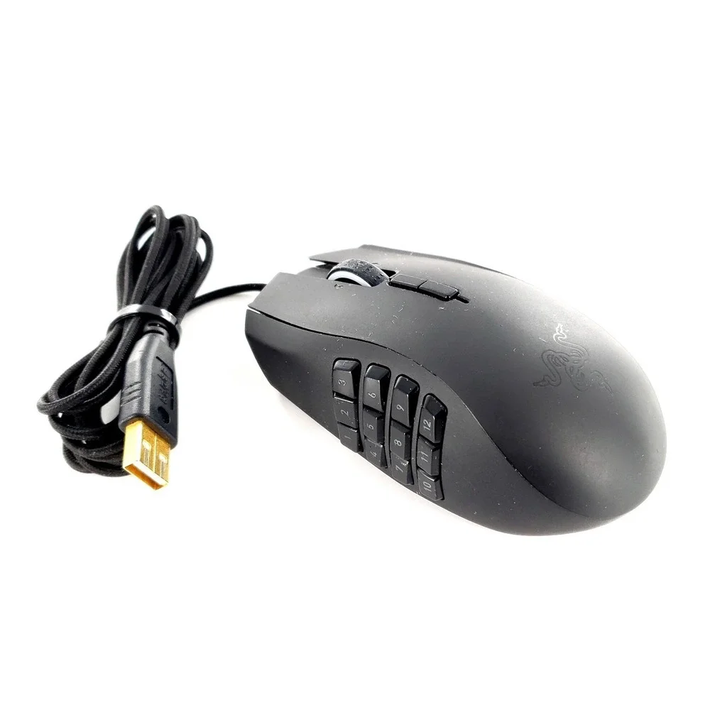Razer Saga 2014 Wired Gaming Mouse RZ01-0104 Black Tested & Works